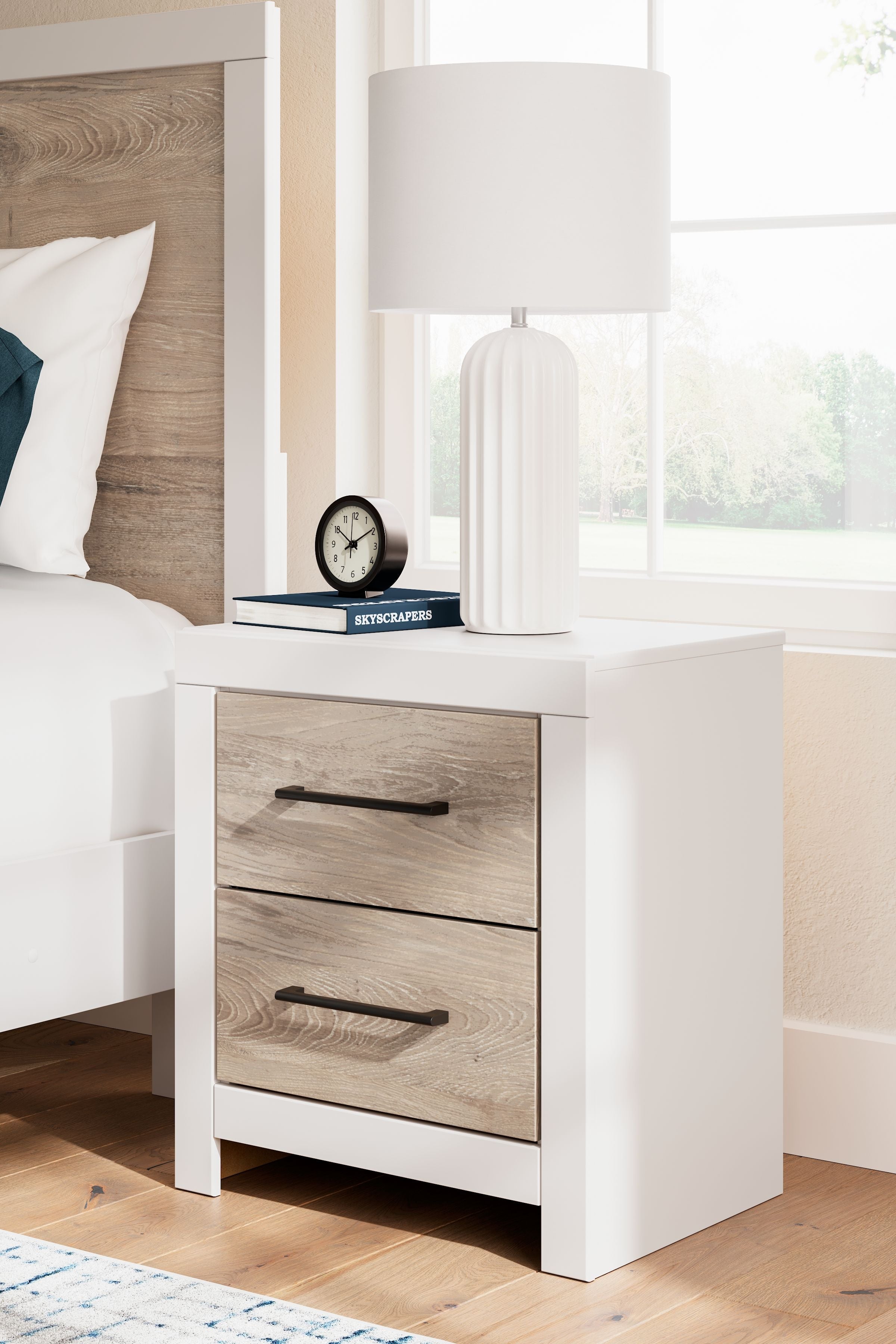 Signature Design by Ashley® Charbitt - Two-tone - Two Drawer Night Stand | Meri Furniture