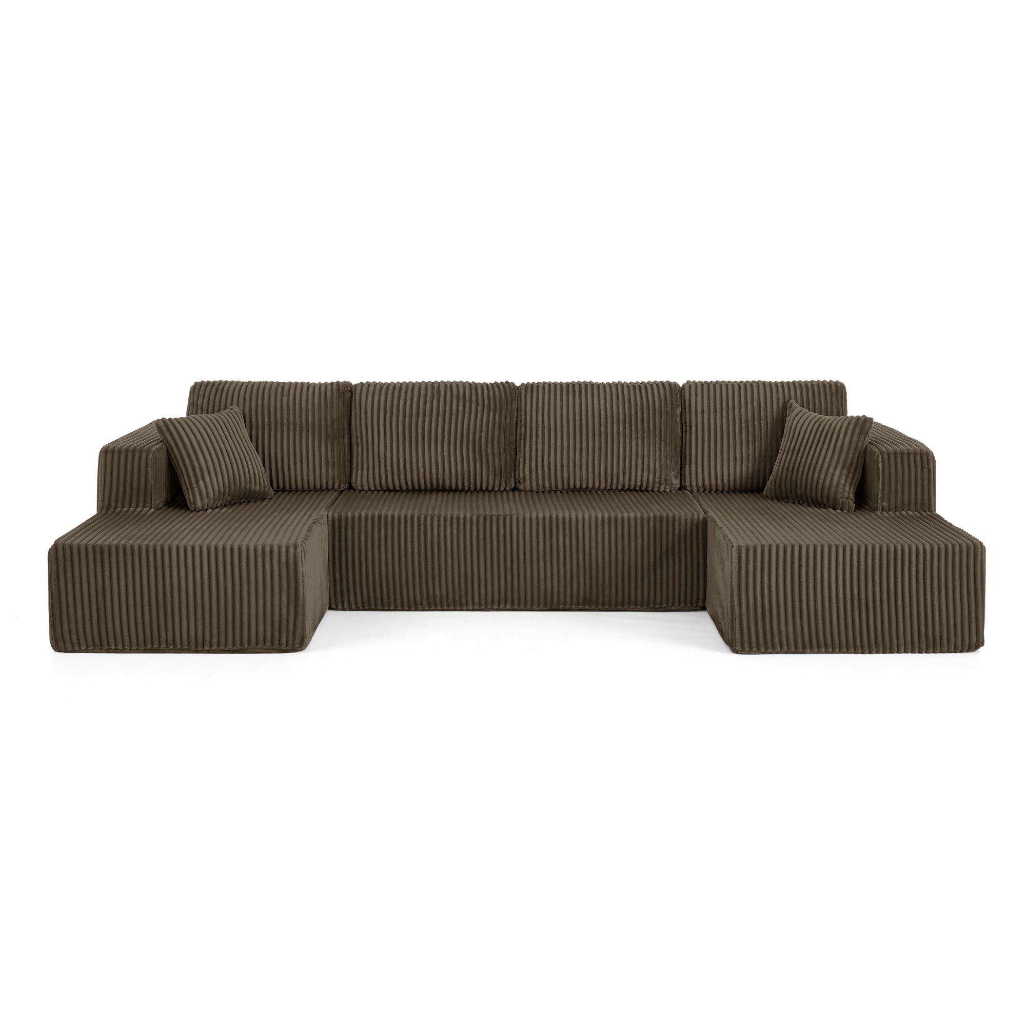 Modern Minimalist U - Shape Modular Sectional Sofa