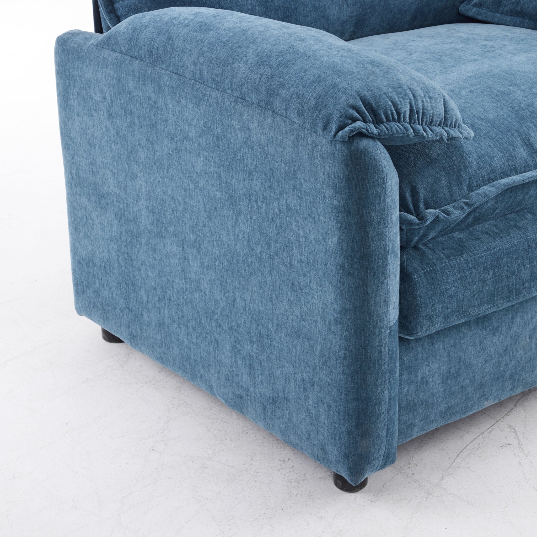 Oversized Reading Armchair With Thick Cushions, High Back Support