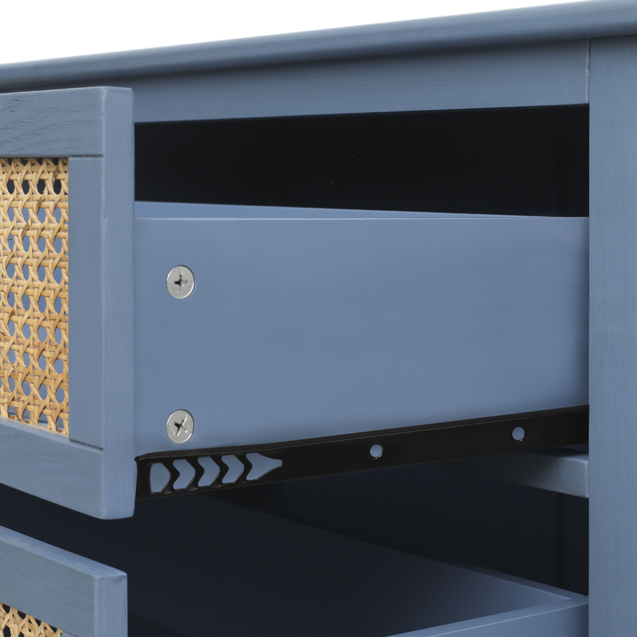 3 Drawer Cabinet, Natural Rattan, American Furniture