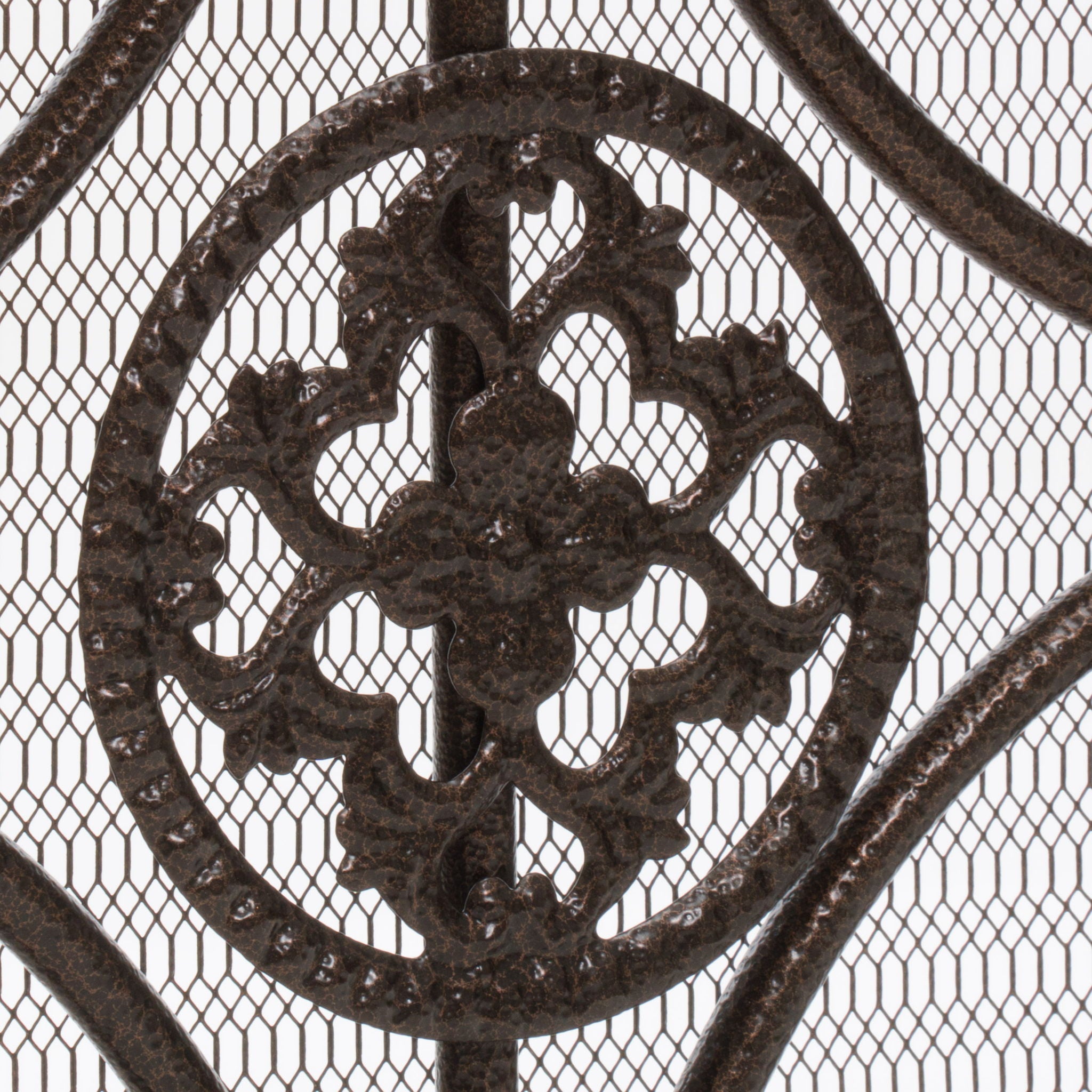 Darcie - Wrought Fireplace Screen, Ornate Design