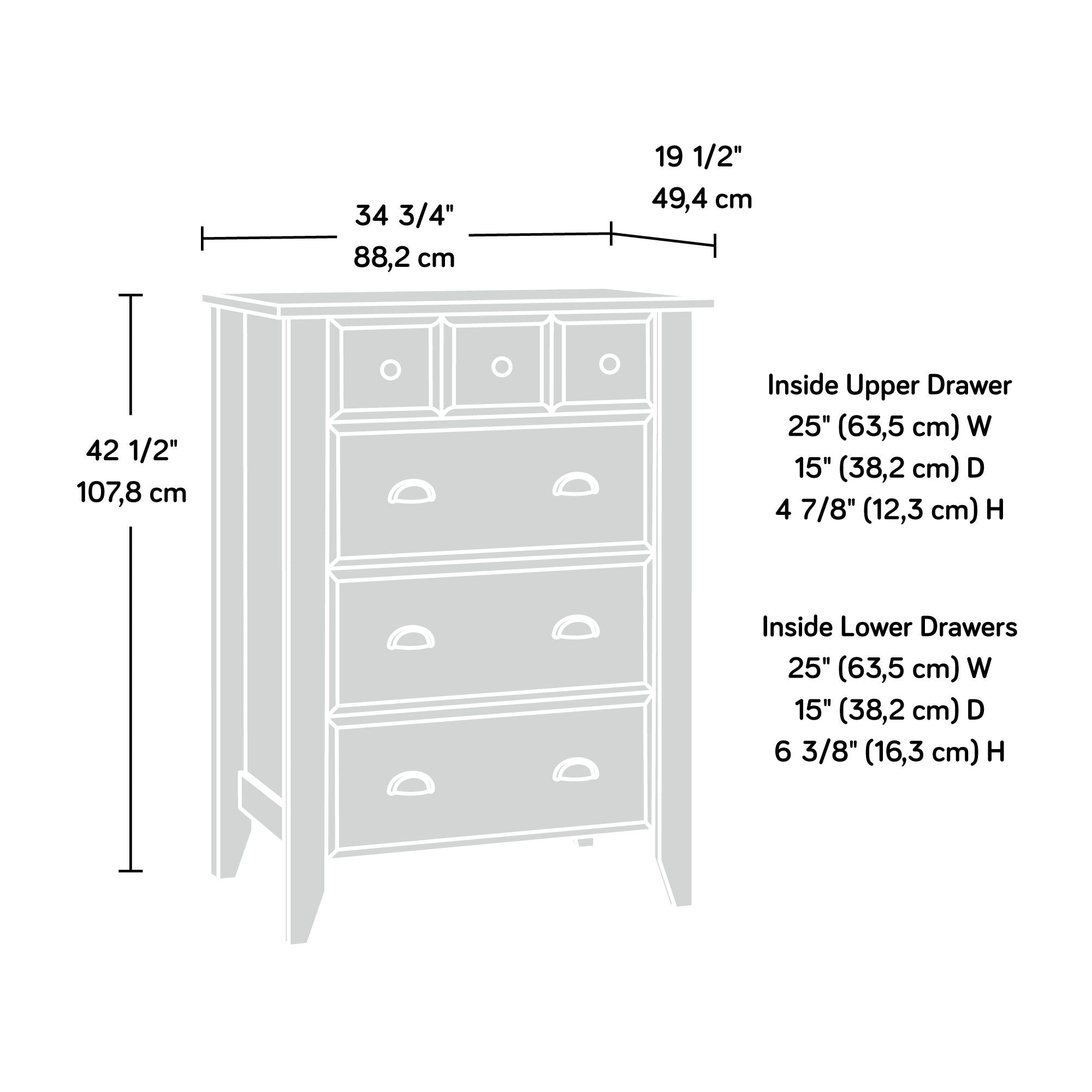 4-Drawer Chest in Soft White