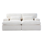 Double Chaise Lounge Chair, Oversized Upholstered Sleeper Cloud Couch