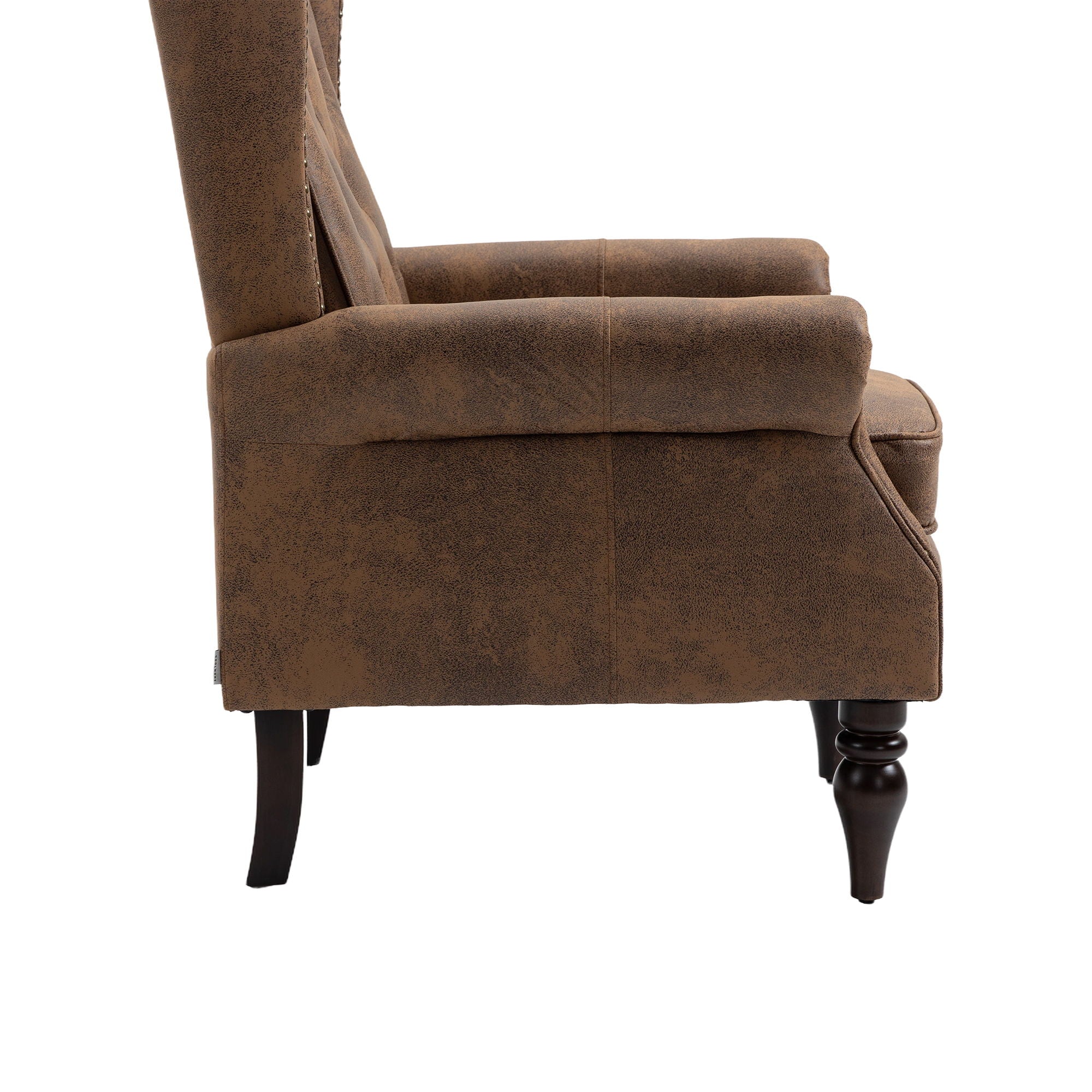 Modern Accent Armchair With Sturdy Wood Legs