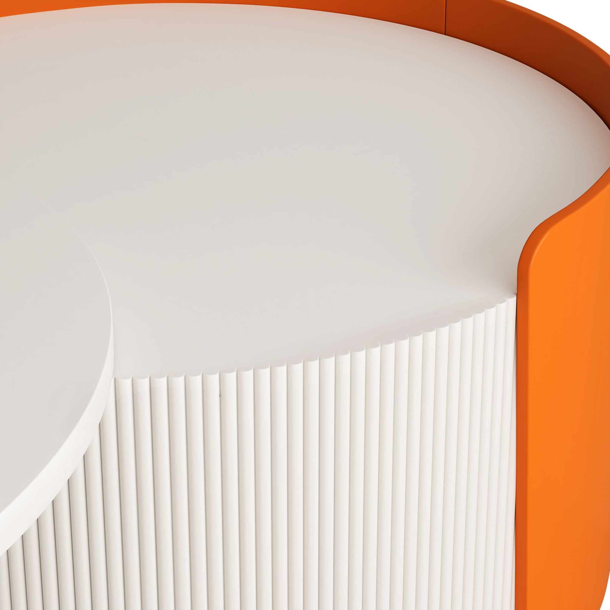 Modern Round Nesting Coffee Table With Extendable Sliding Top