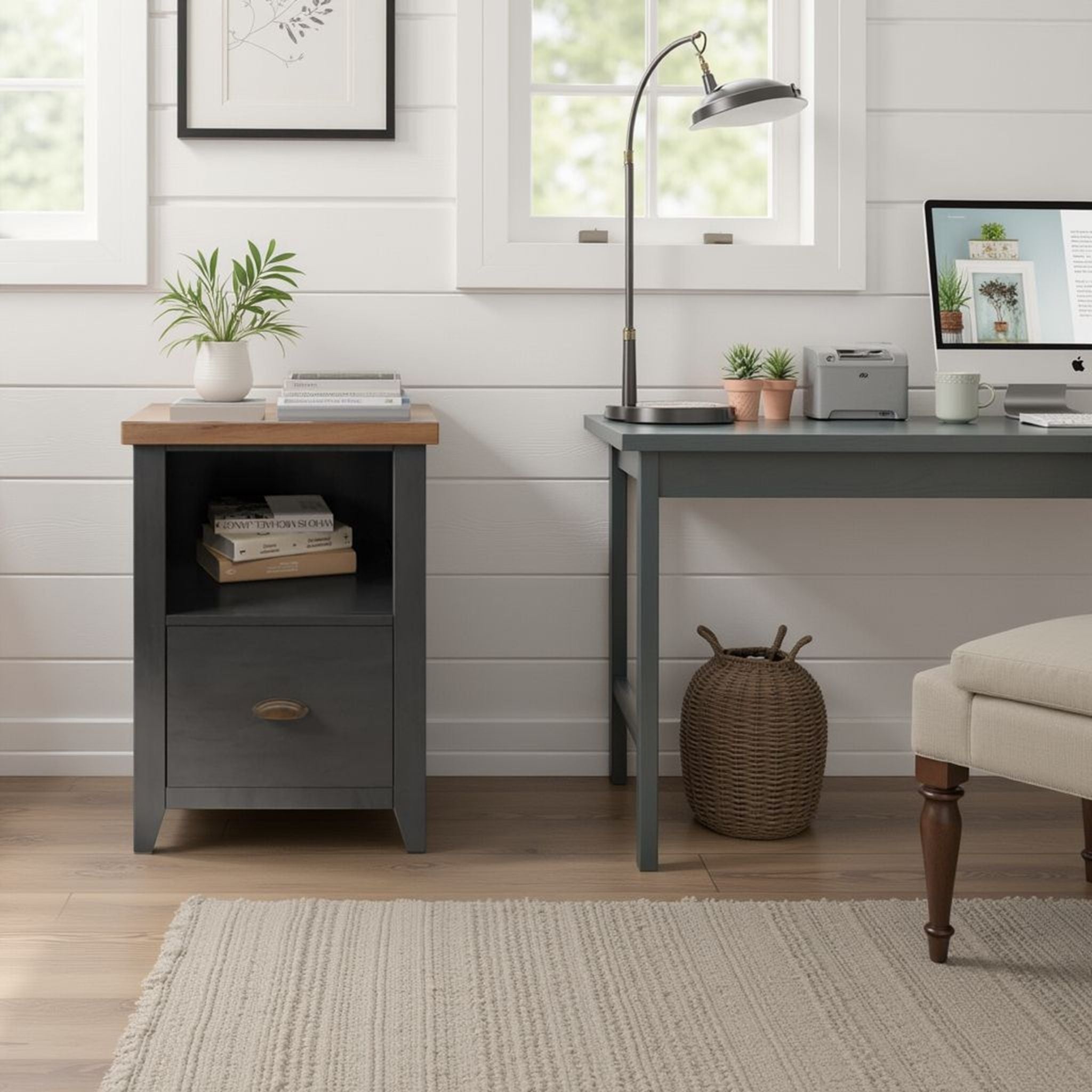 Essex - Drawer File - Black, Whiskey