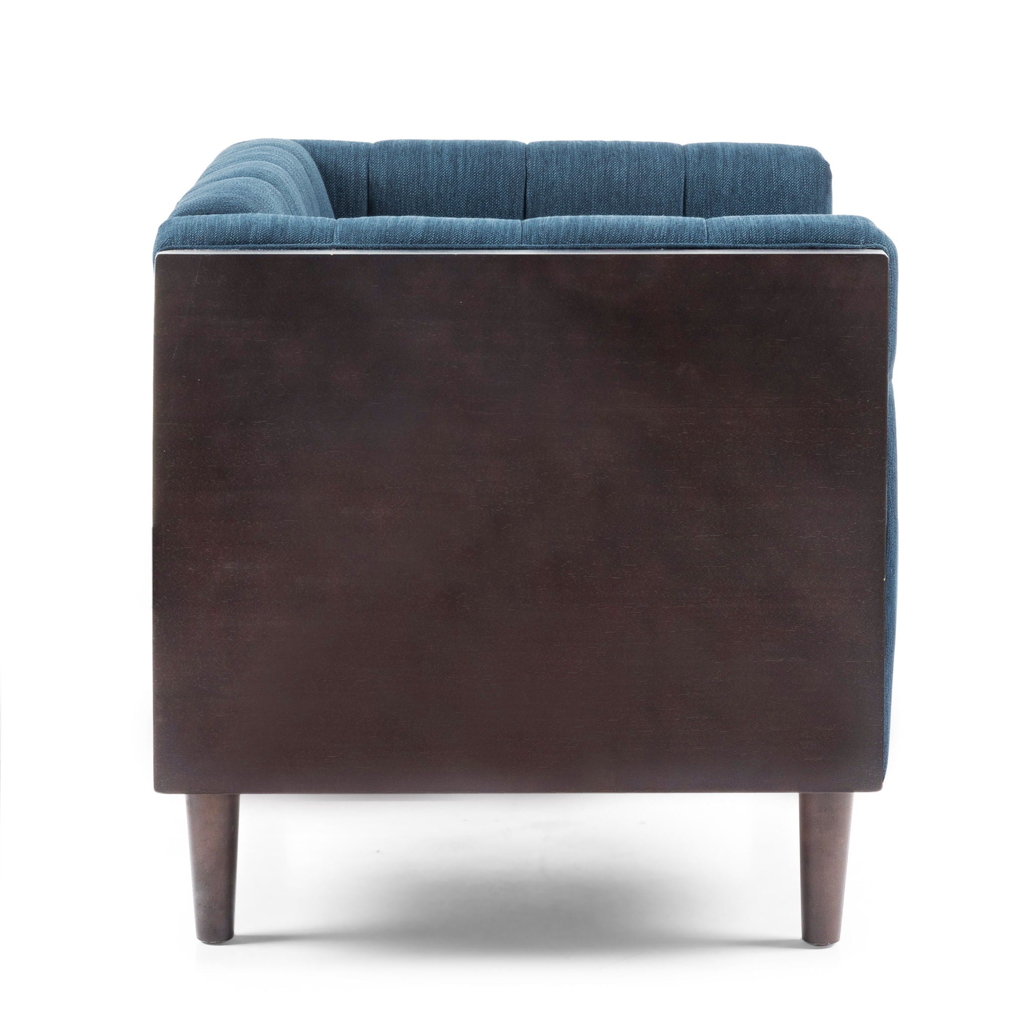 Contemporary Club Chair With Button Tufted Waffle Stitch