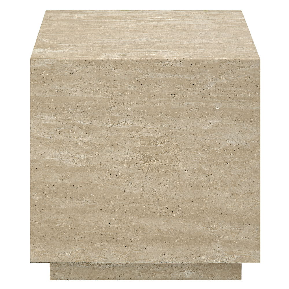 ACME Deon - End Table - Beige Travertine | Meri Furniture