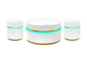 Tavita 3-Piece Round Coffee Table Set with Glass Top and LED Lights