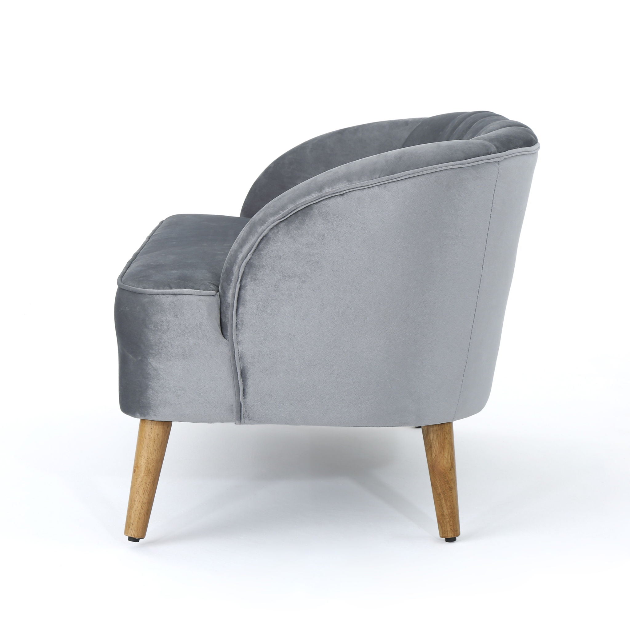 Modern Classic Shell Backed Loveseat