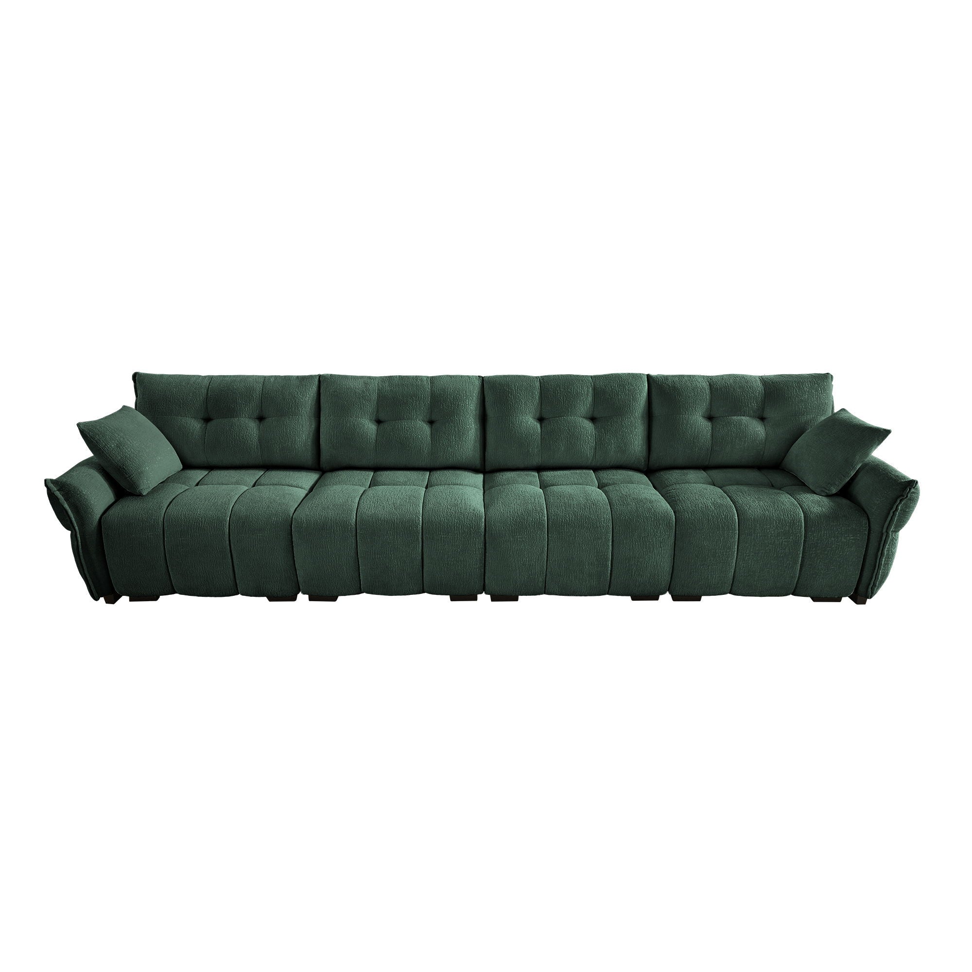Modern Sofa & Pillows, Textured Cover, High Rebound Cushions