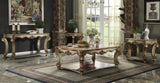 ACME KD, Table with Scrolled Leg and Bottom Shelf Top Apron: Scrolled Decor Trim | Meri Furniture
