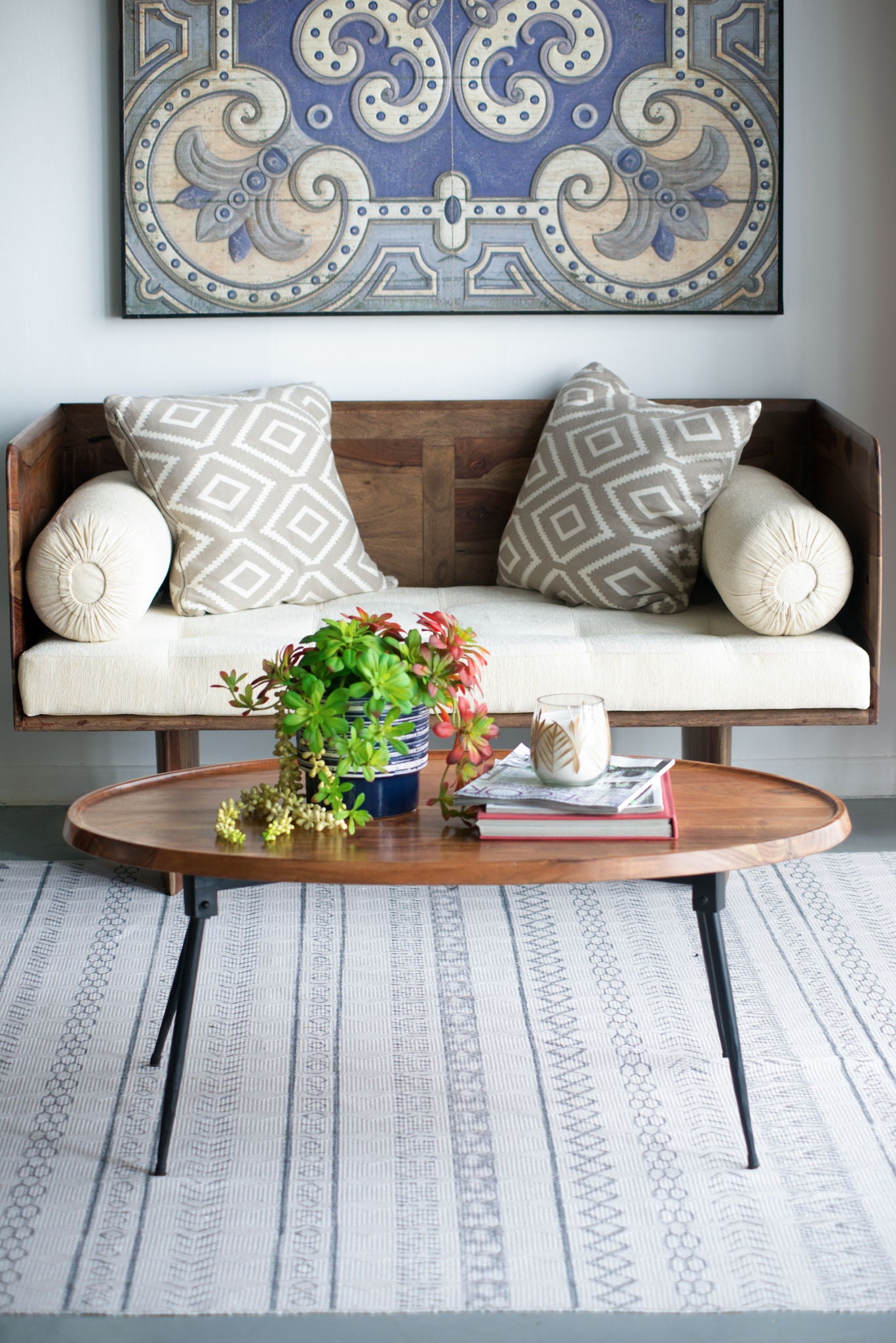 Oval Cofe Table - Brown