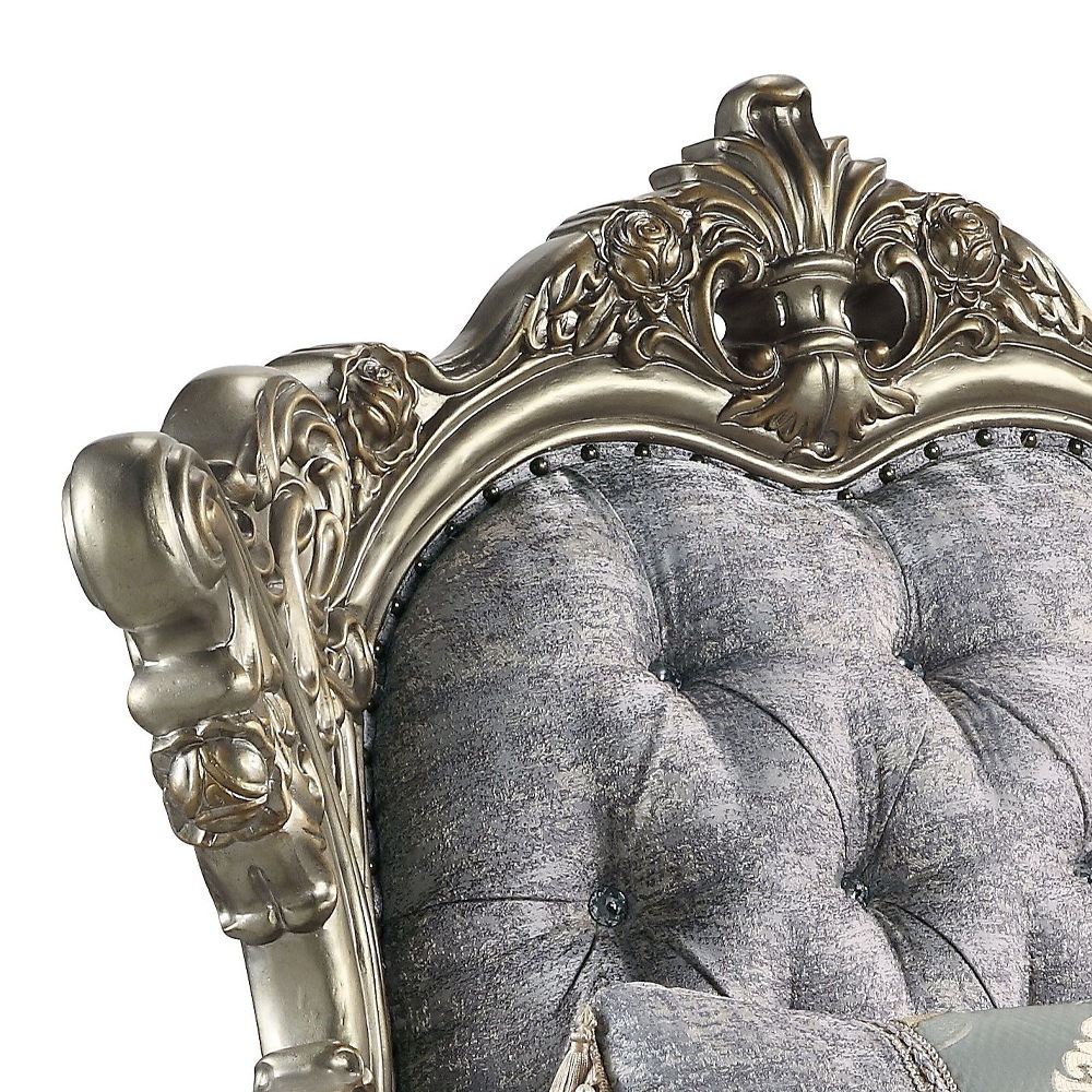 Miliani - Chair With Pillow - Fabric & Antique Bronze
