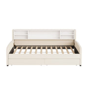 Luxurious Upholstered Platform Bed With Storage Drawers