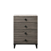 ACME Avantika - Chest - Faux Marble & Rustic Gray Oak | Meri Furniture