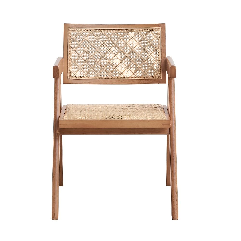 ACME Velentina - Arm Chair (Set of 2) - Rattan & Natural | Meri Furniture