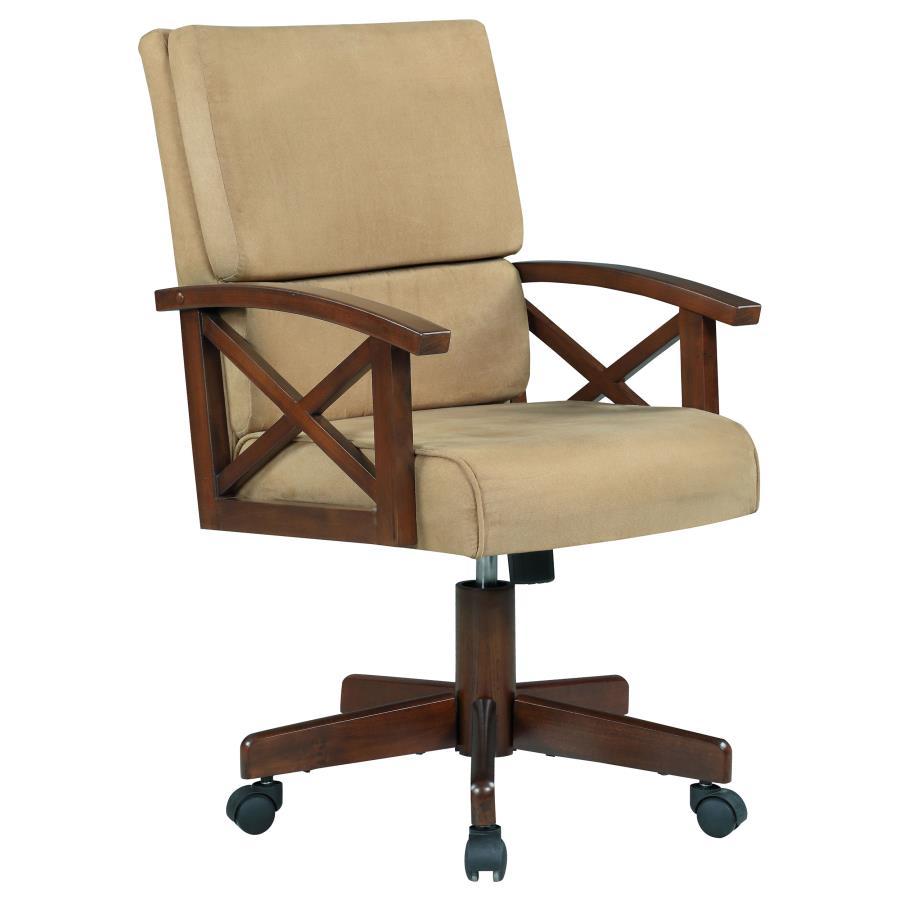 Coaster Fine Furniture Marietta - Upholstered Swivel Dining And Game Chair - Tobacco | Meri Furniture