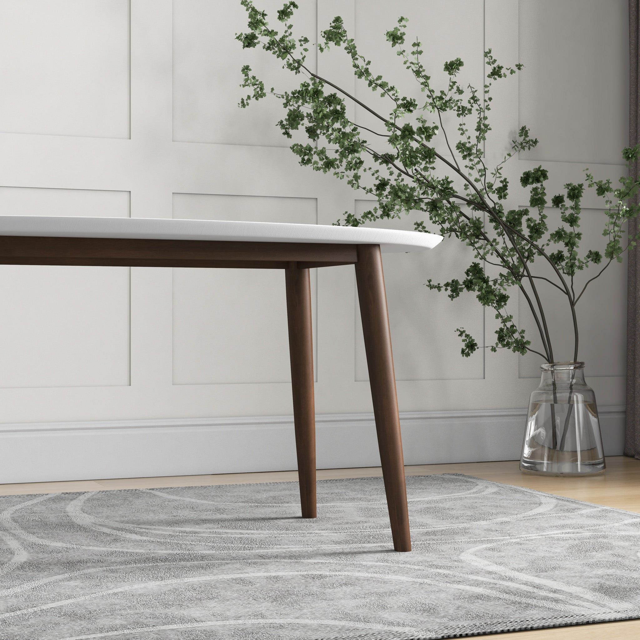 Ada - Mid-Century Modern Style Oval Dining Table