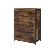 ACME Juvanth - Chest - Rustic Oak & Black Finish | Meri Furniture