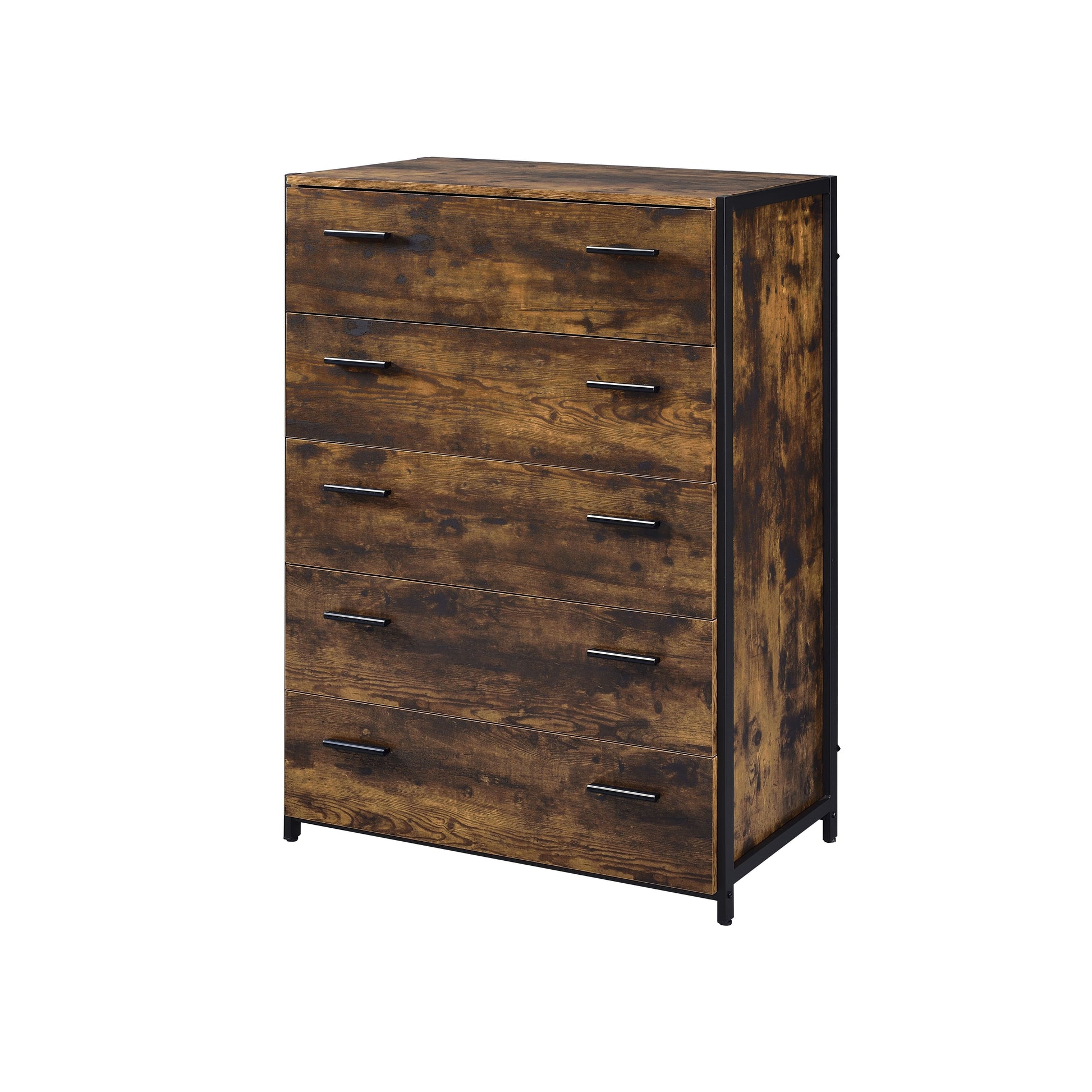 ACME Juvanth - Chest - Rustic Oak & Black Finish | Meri Furniture