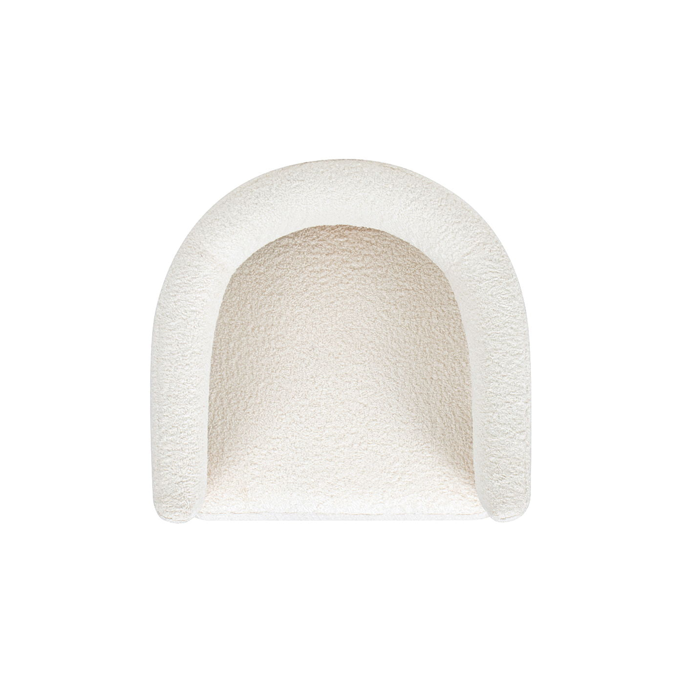 Vavona - Burl Upholstered Barrel Back Counter Height Bar Stool - Polar Off White