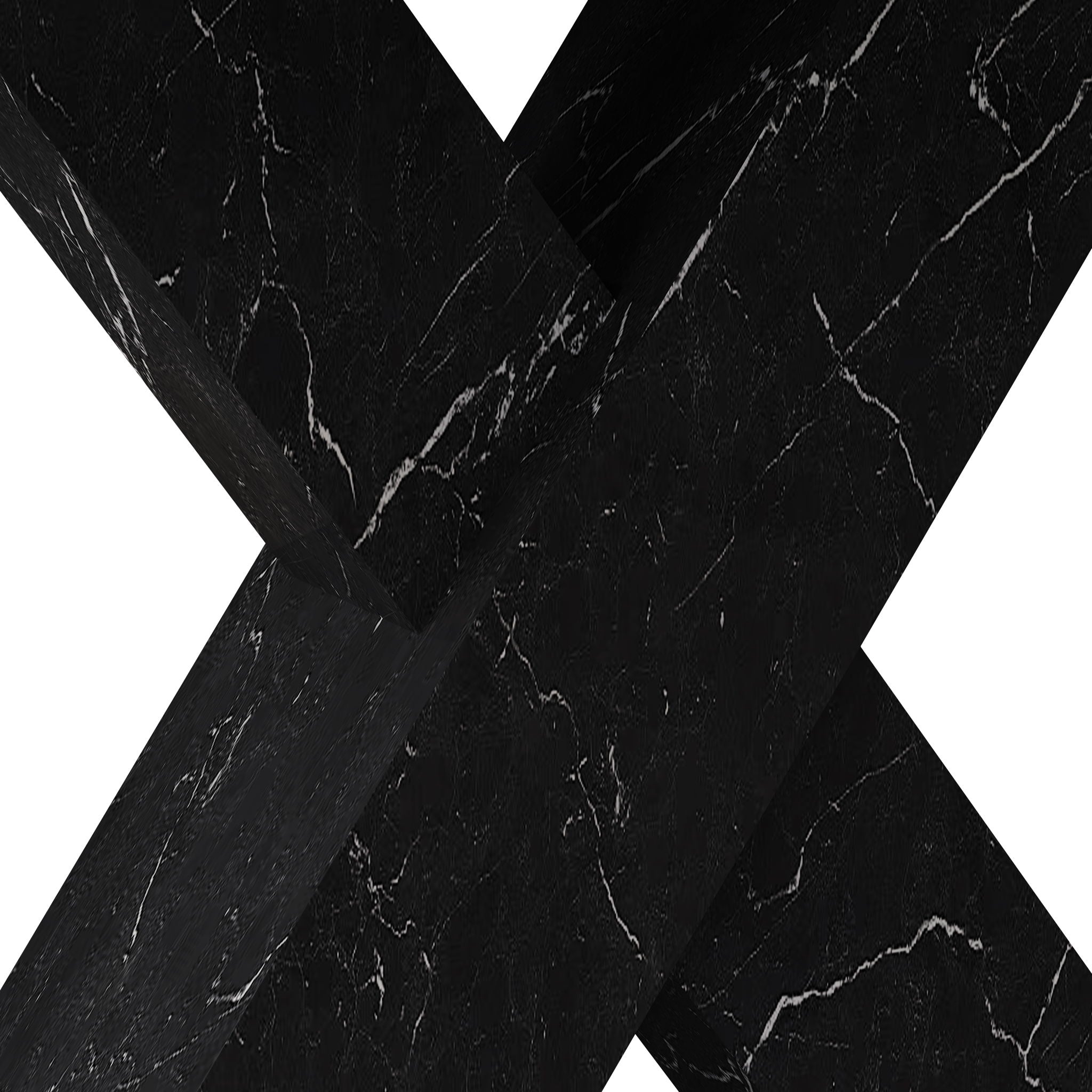 Modern Rectangle Dining Table With Stretchable TopAnd X Shape Legs