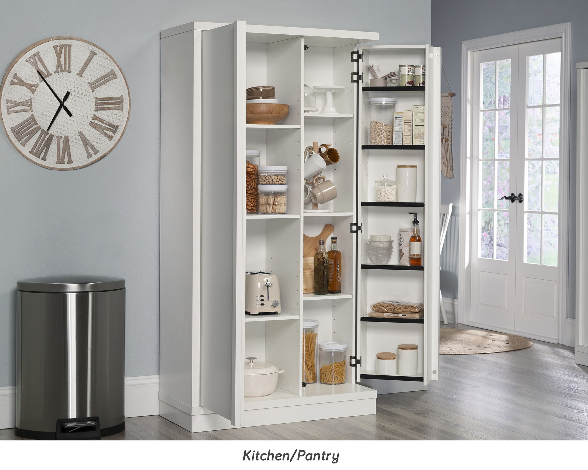 Swing-Out Storage Cabinet in White