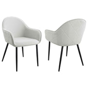 Coaster Fine Furniture Emma - Fabric Upholstered Dining Arm Chair (Set of 2) | Meri Furniture