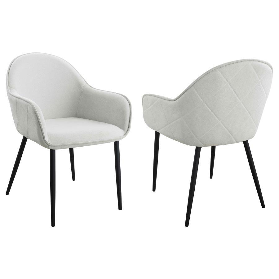 Coaster Fine Furniture Emma - Fabric Upholstered Dining Arm Chair (Set of 2) | Meri Furniture