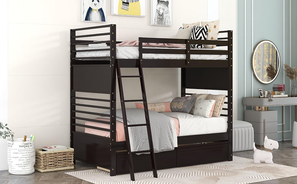 Bunk Bed With 2 Drawers