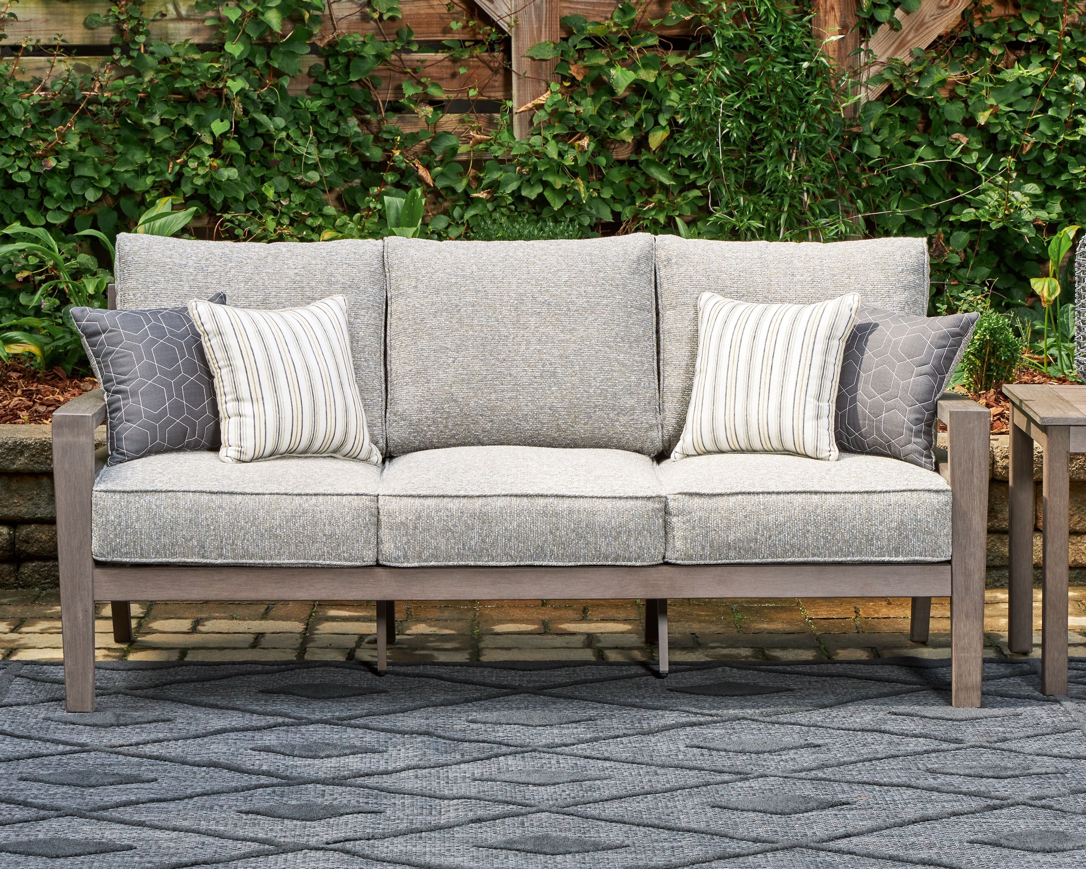 Signature Design by Ashley® Hillside Barn - Gray / Brown - Sofa With Cushion | Meri Furniture