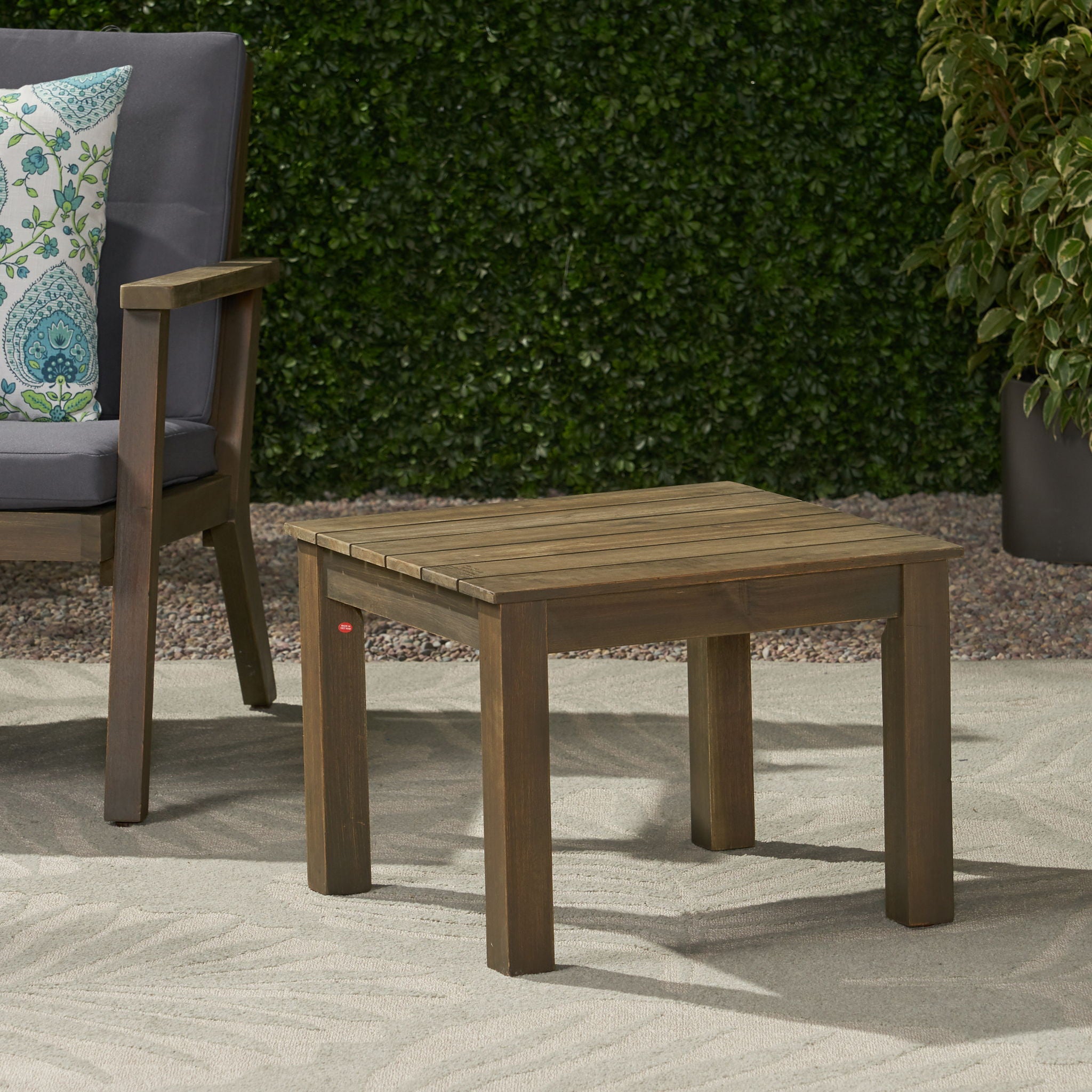 Halcyon - Outdoor Side Table With Slat Design