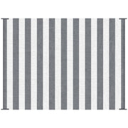 Outsunny - Reversible Outdoor Rug, 9' x 12' Waterproof Plastic Straw Floor Mat, Portable Rv Camping Carpet With Carry Bag, Large Floor Mat For Backyard, Deck, Picnic, Beach - Gray & White Striped
