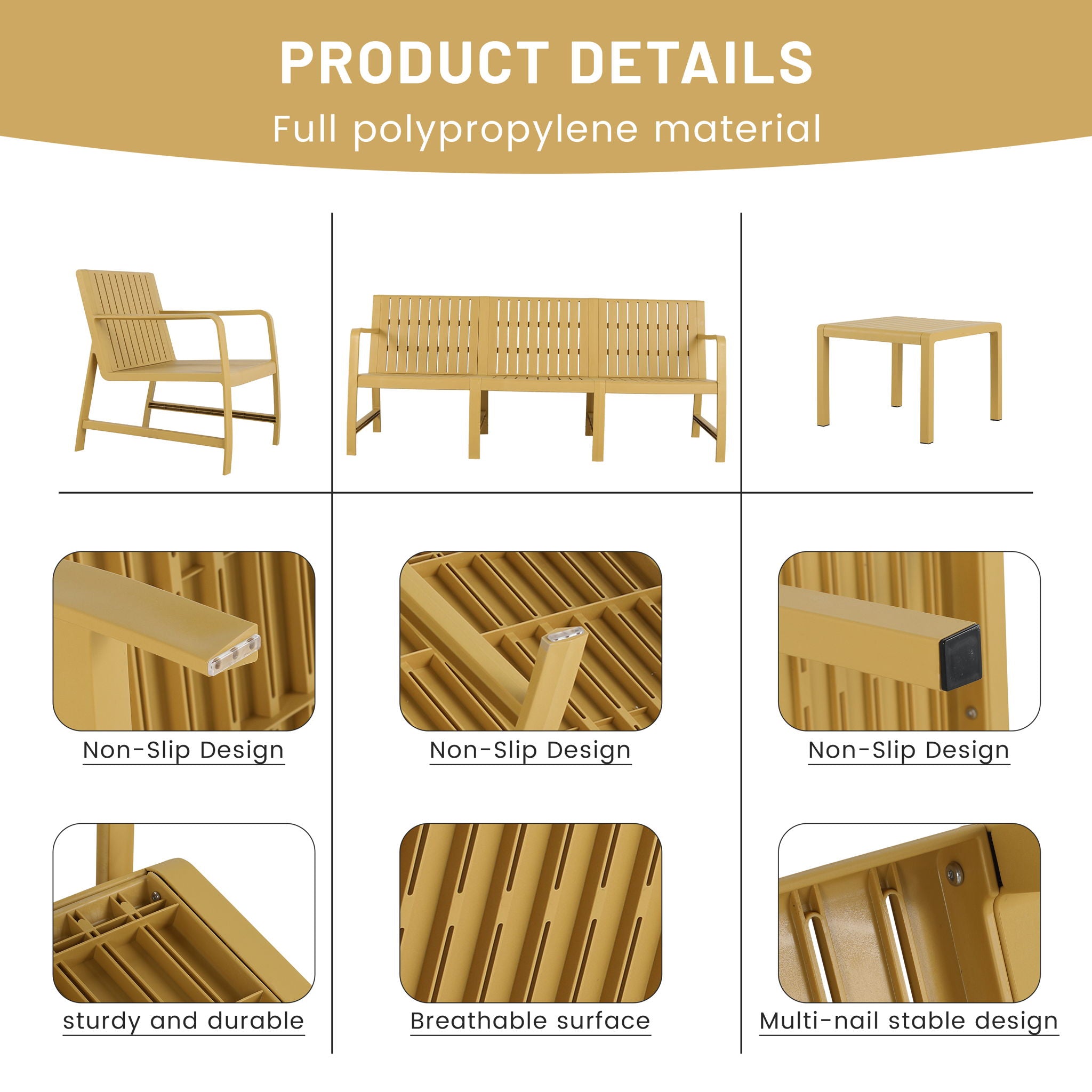 Furniture Set, Waterproof And Durable