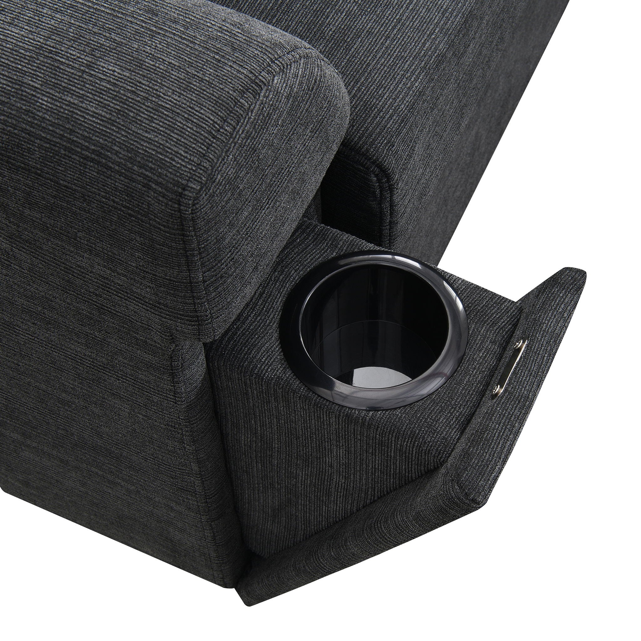 U Shaped Sectional Sofa 6 Seat Couch Set With Oversized Ottoman, Hidden Armrest Storage And Cup Holders USB Charging Ports Wide Seat Sofa