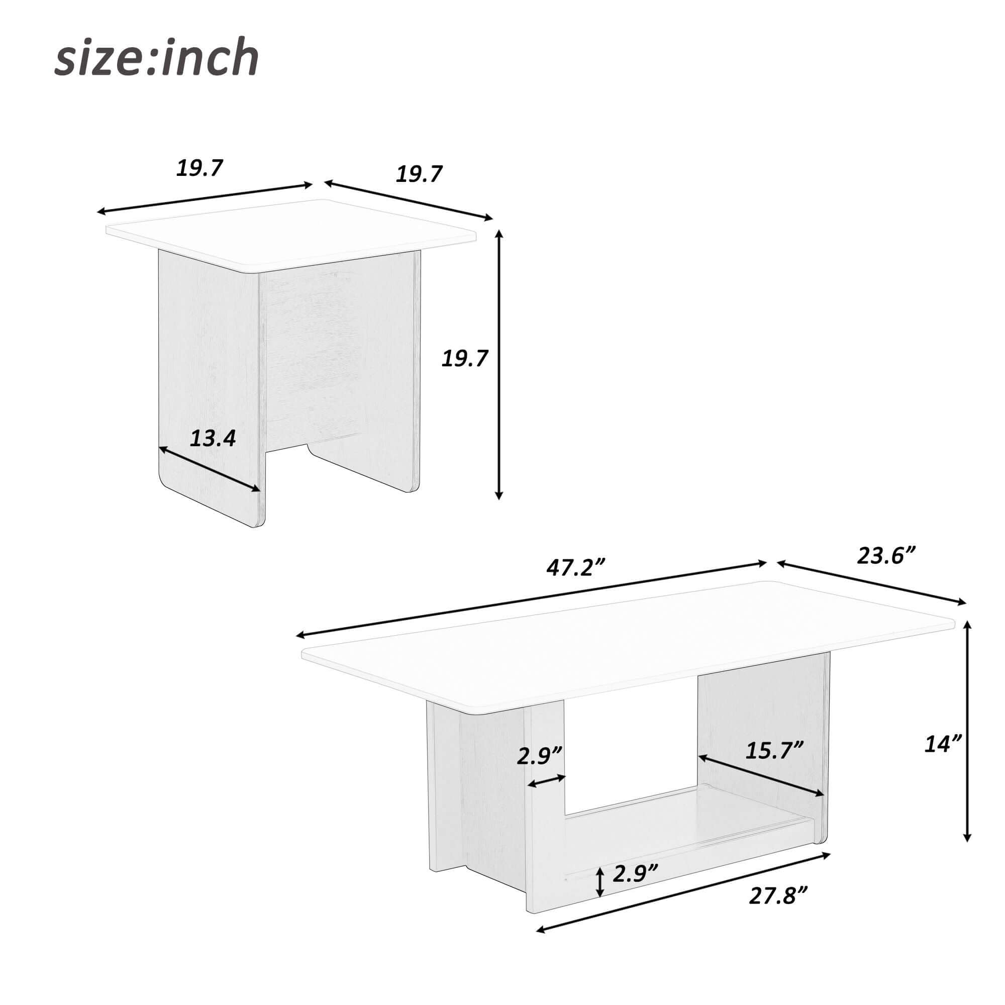 Modern TV Stand And Coffee Table (Set of 2)