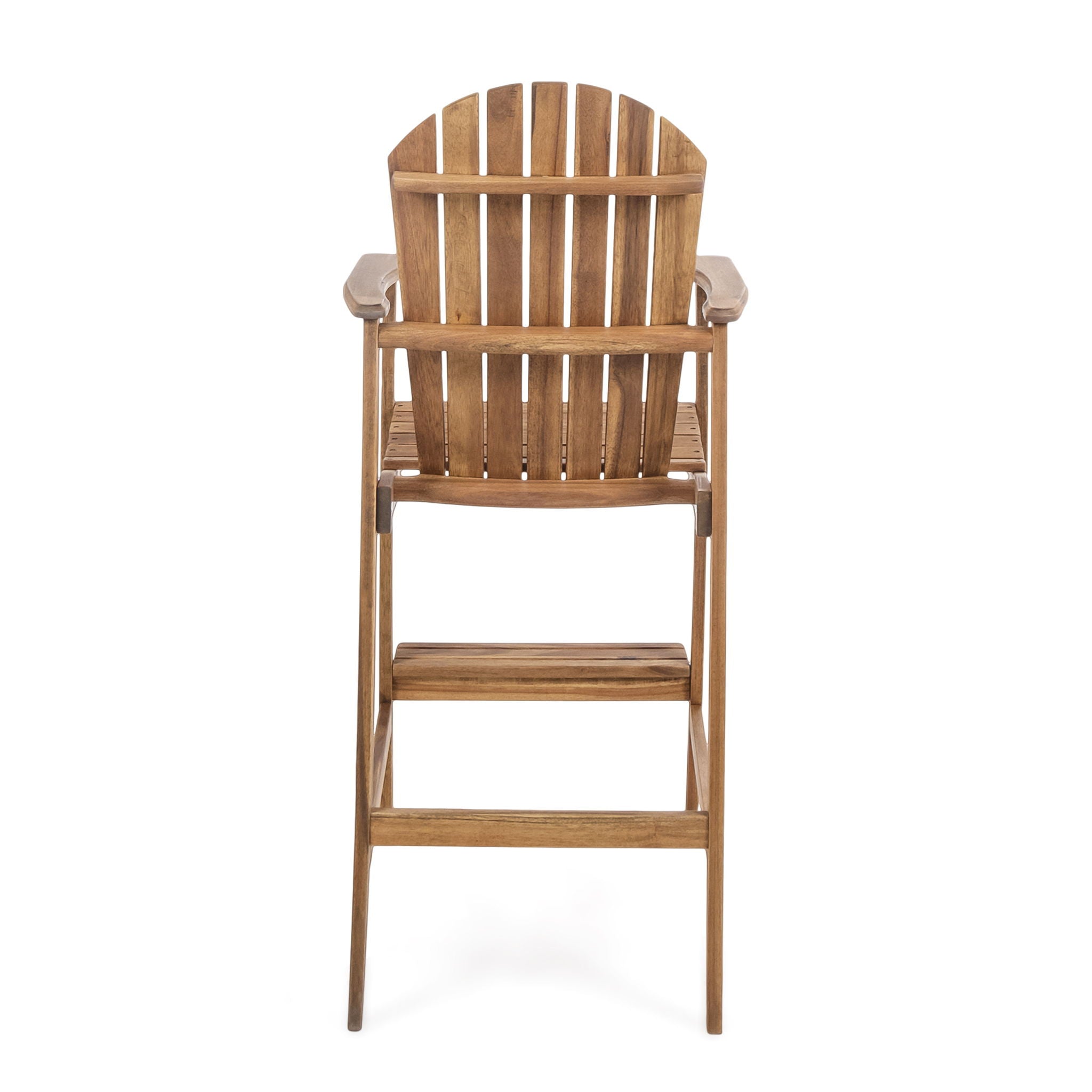 Outdoor Acacia Wood Adirondack Barstools (Set of 2)