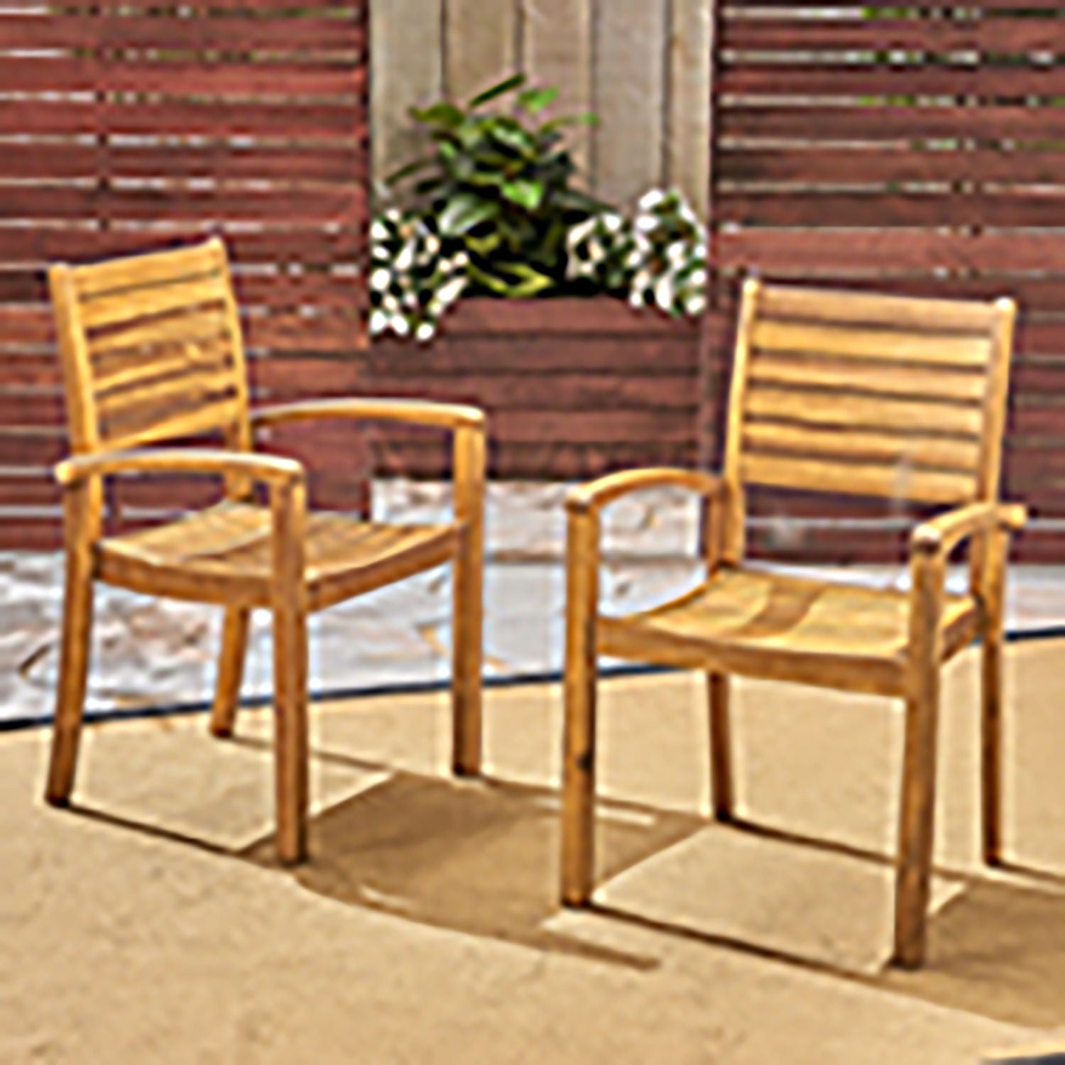 Outdoor Dining Chair, Stacking Design For Patio