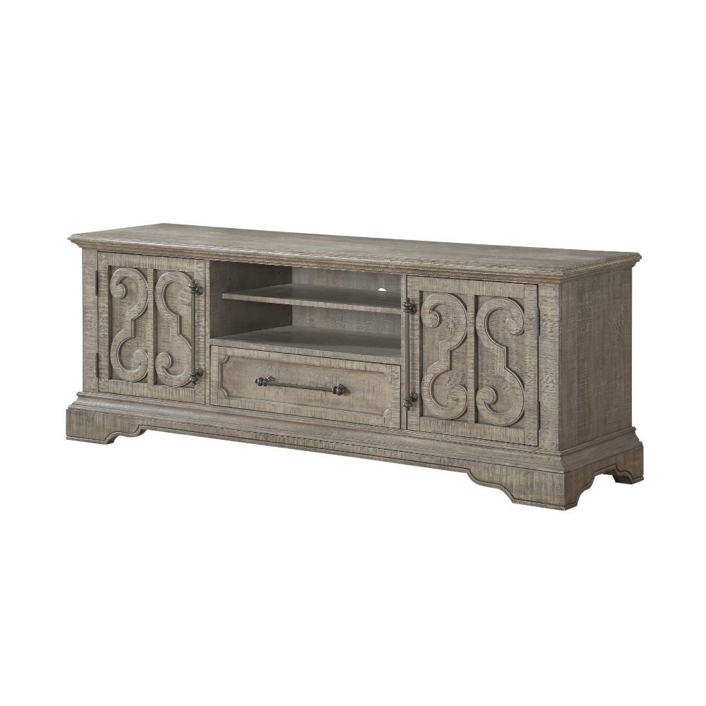 ACME Artesia - TV Stand - Salvaged Natural | Meri Furniture