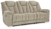 Signature Design by Ashley® Hindmarsh - Stone - Power Reclining Sofa With Adj Headrest | Meri Furniture