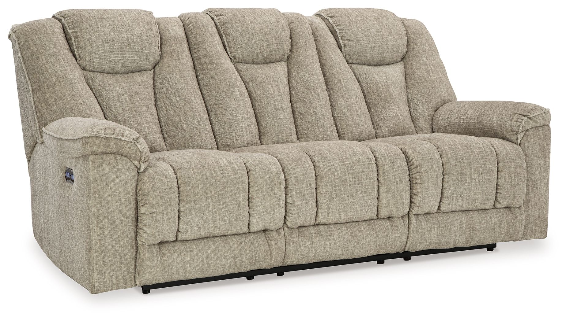 Signature Design by Ashley® Hindmarsh - Stone - 2 Pc. - Power Reclining Sofa, Power Reclining Loveseat | Meri Furniture
