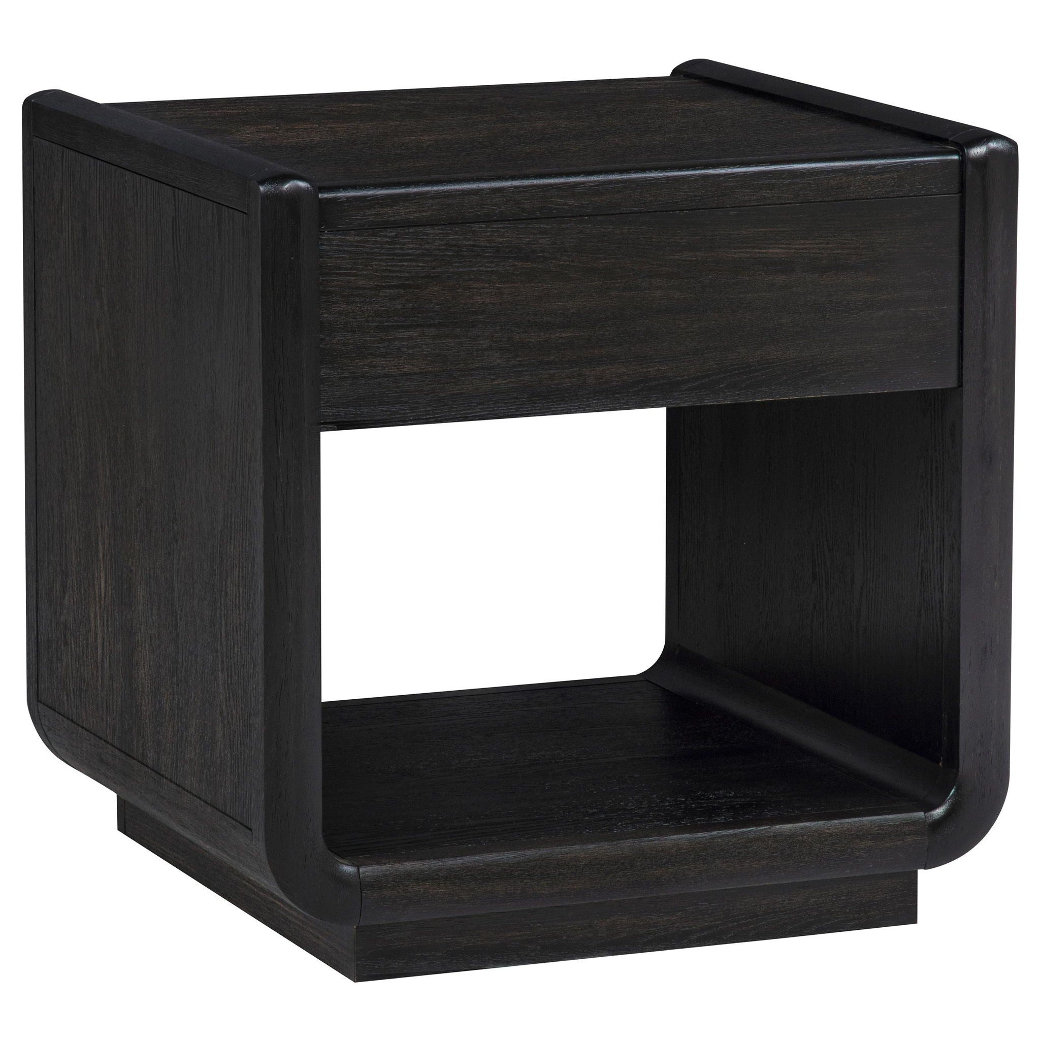 Leandro 1-drawer Wood Occasional Side End Table Burnished Black