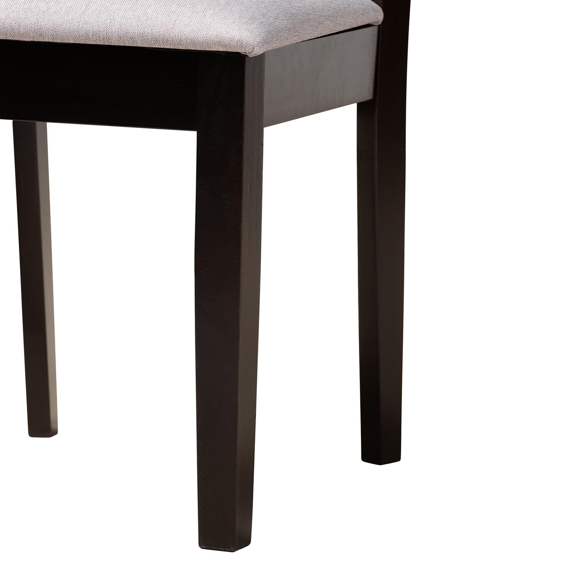 Alena Modern Grey Fabric and Dark Brown Finished Wood 5-Piece Dining Set