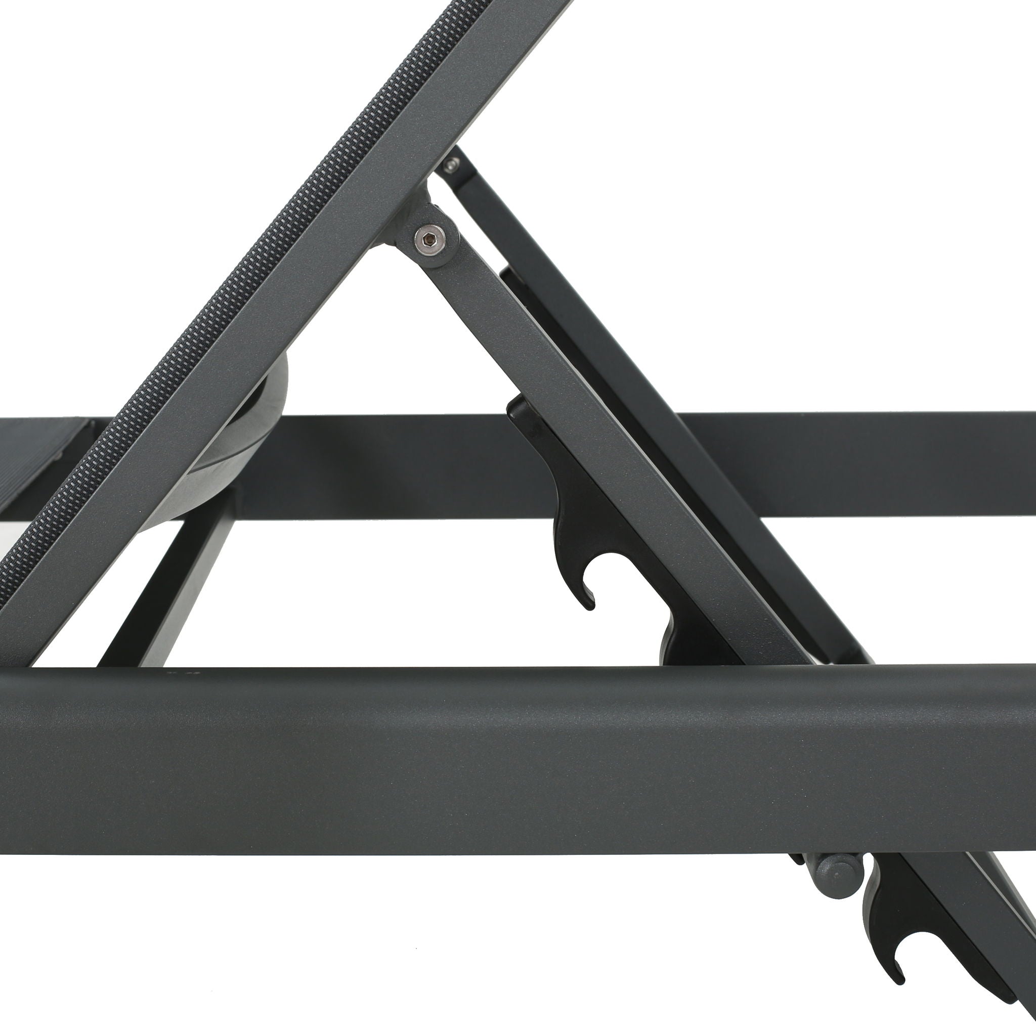 Outdoor Patio Chaise Lounge With 5 Reclining Positions