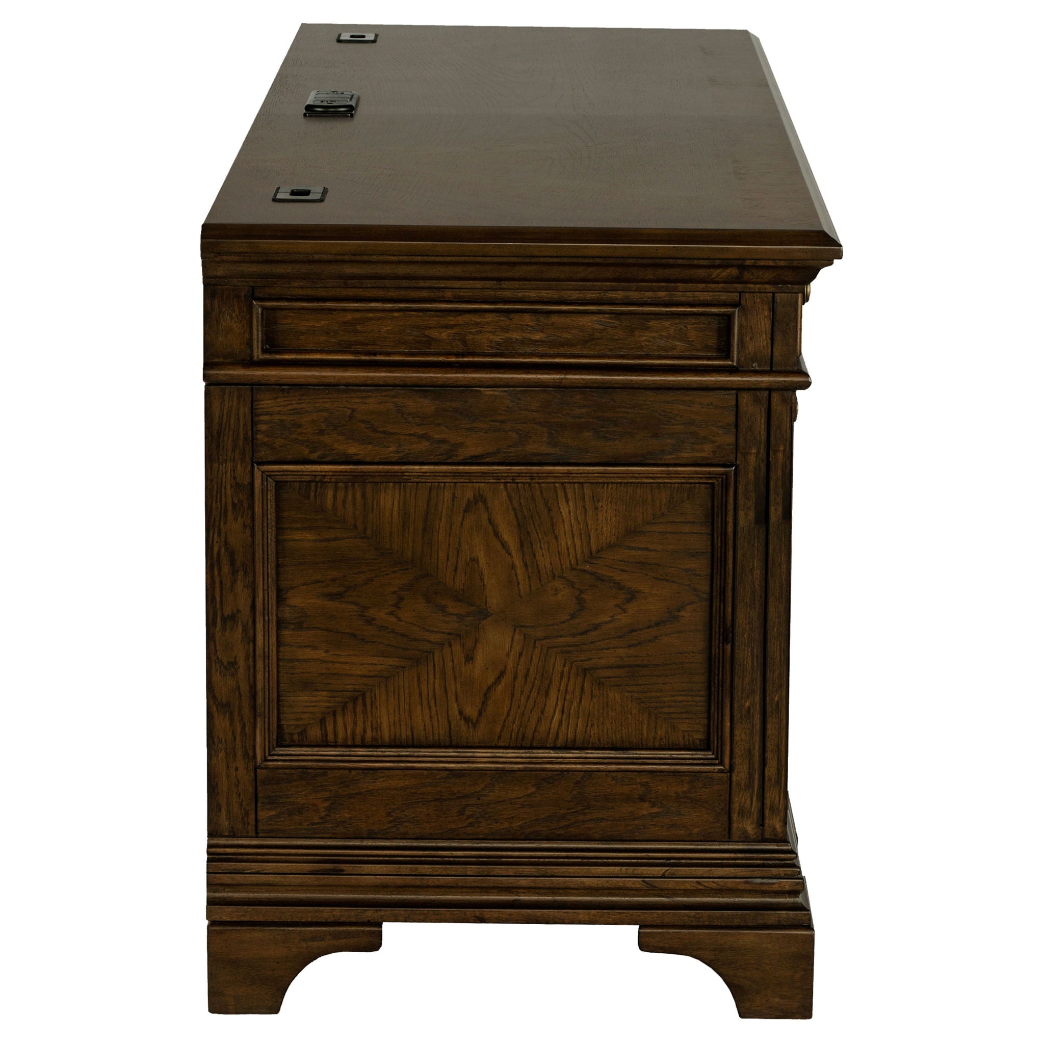 Stigham - 5 Drawer Credenza Office Desk - Oak
