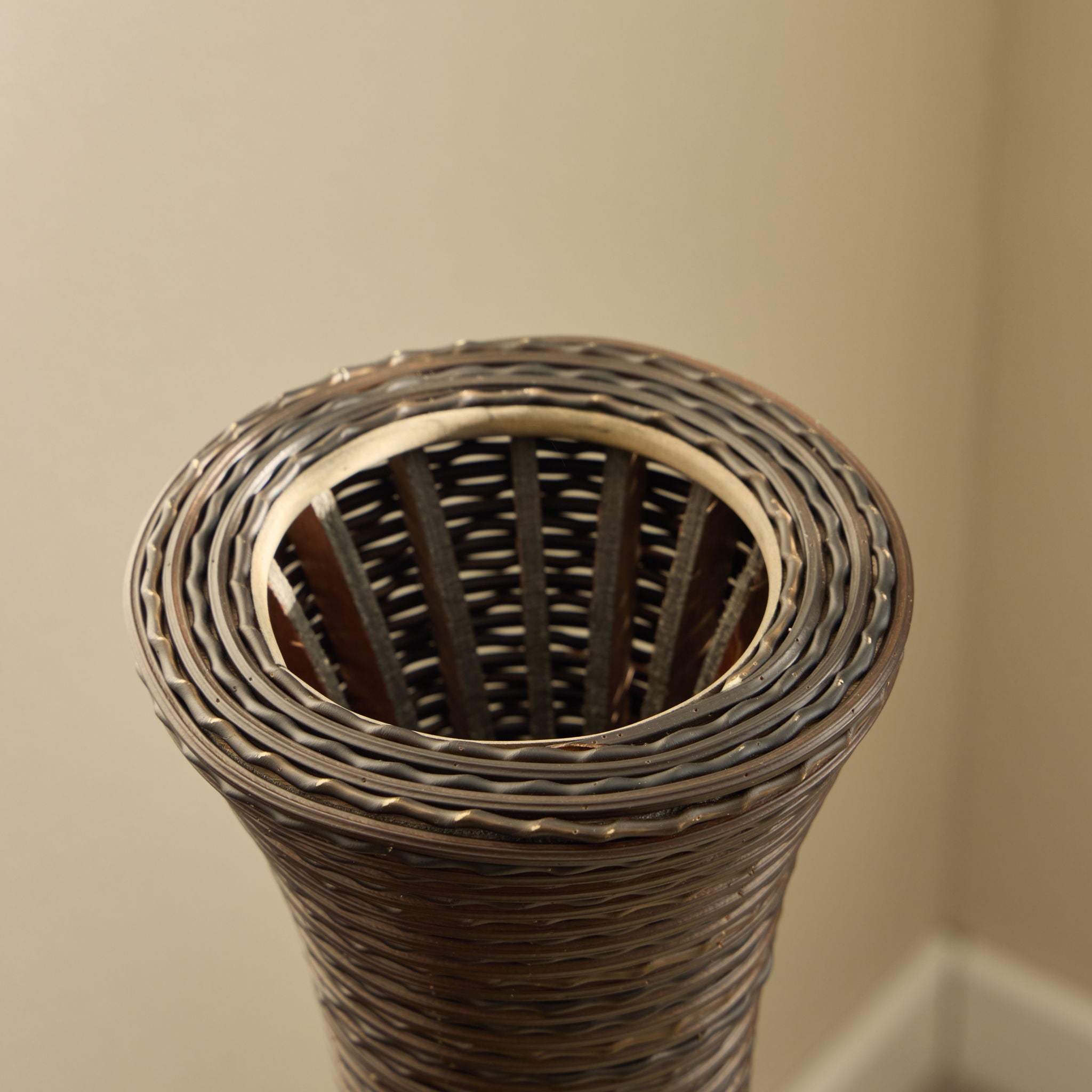 Tall Designer Floor Vase With Elegant 2 Tone