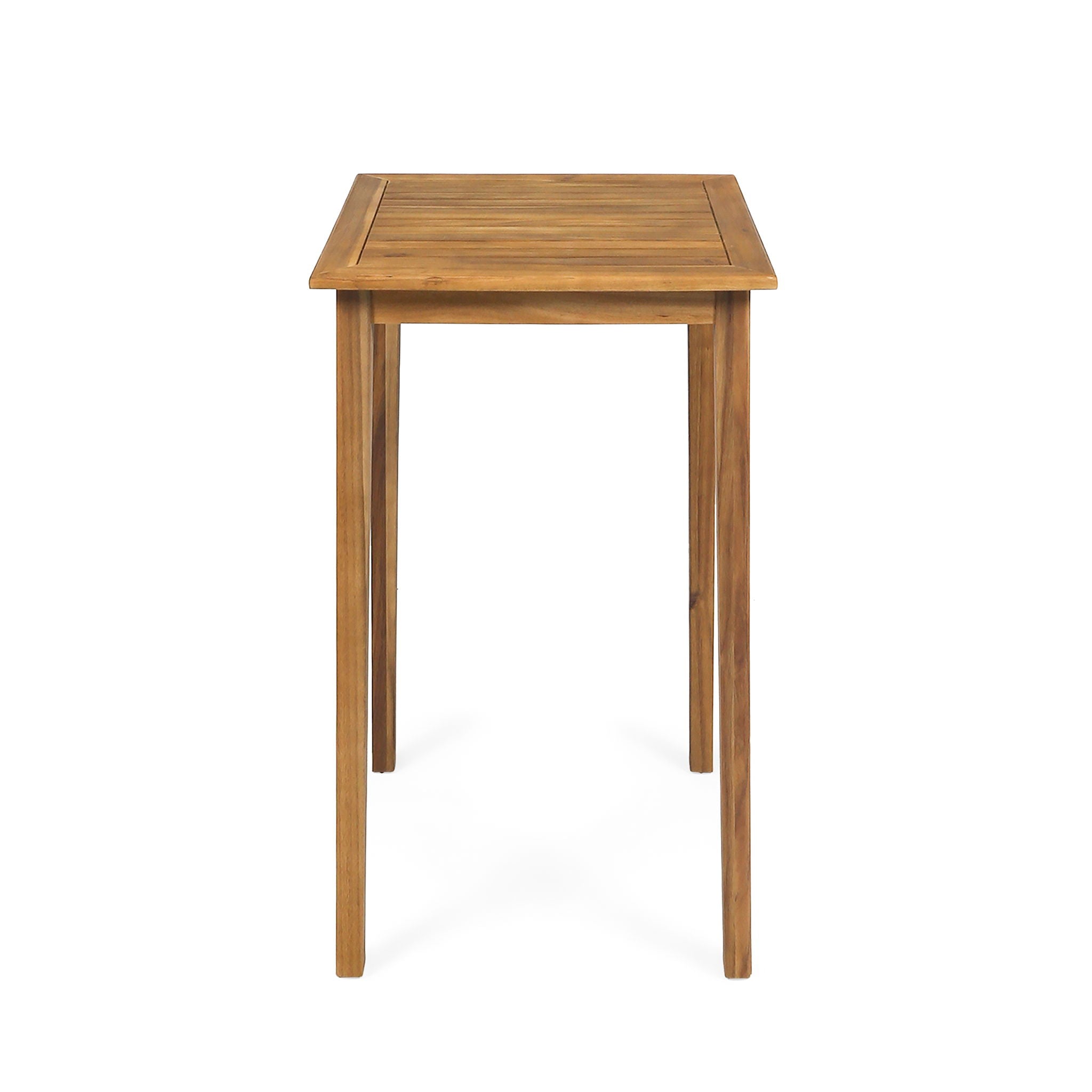 Outdoor Minimalist Acacia Wood Square Bar Table