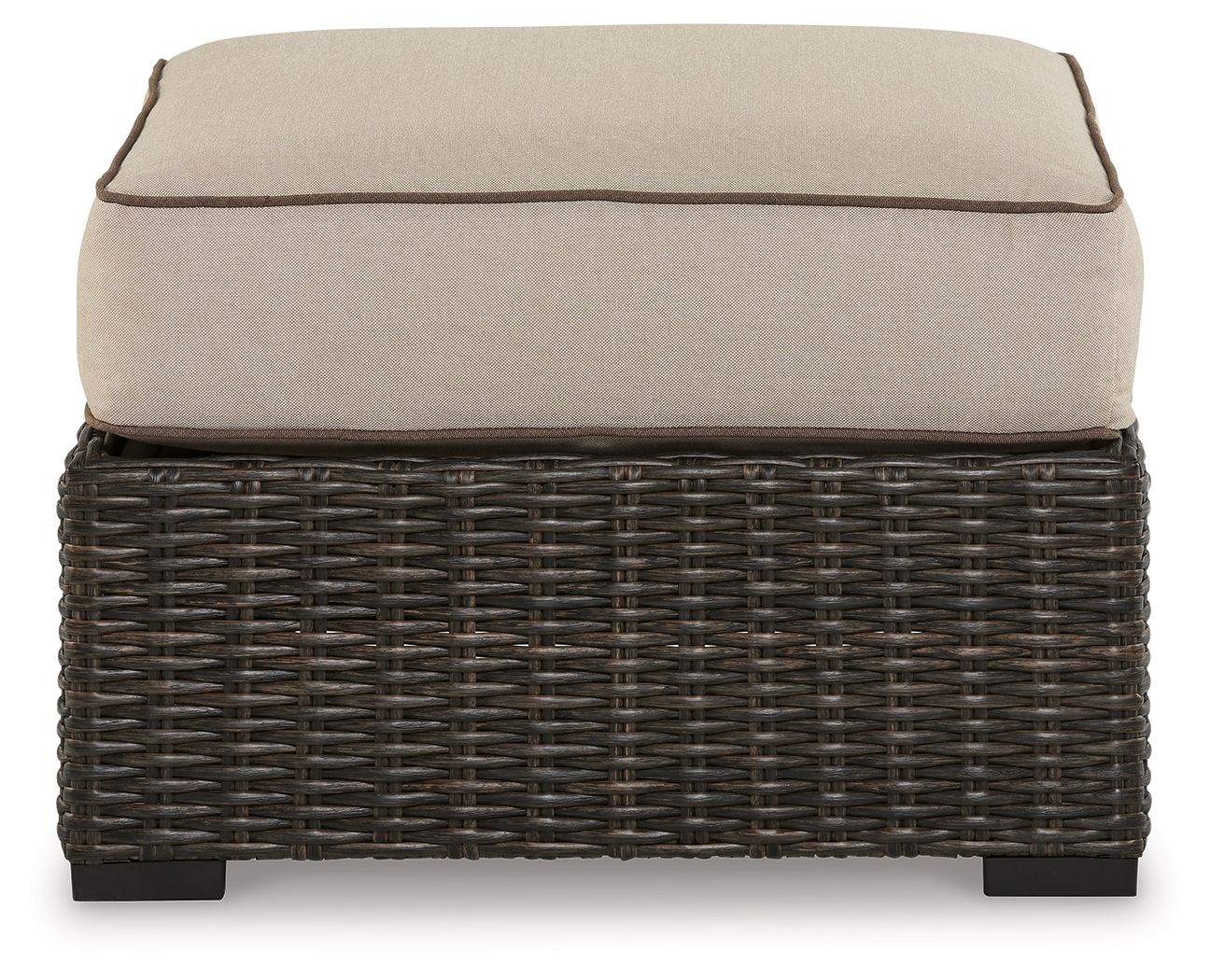 Signature Design by Ashley® Coastline Bay - Brown - Ottoman With Cushion | Meri Furniture