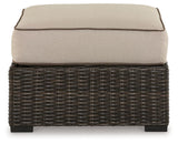 Coastline Bay - Brown - Ottoman With Cushion